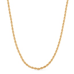 Gold 2.1mm Rope Chain Necklace, , large