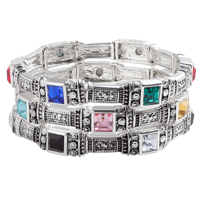 3-Piece Crystal Bracelet Set, , large