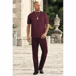 Noah Short-Sleeve Mock-Neck Sweater, , large