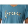 Faith Women's T-Shirt Style Nightgown with Inspirational Messaging, Blue, large