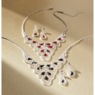 Pear-Cut Crystal Necklace & Earring Set, , large