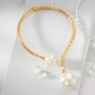 Double Faux-Pearl Drop Collar & Earring Set, , large