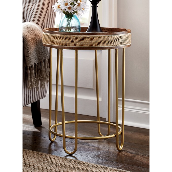 Rattan End Table, , large