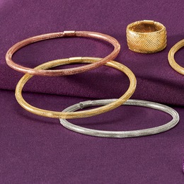10K Gold Mesh Bracelet, , large