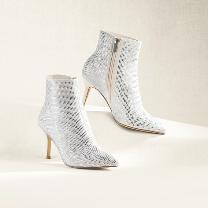 Rhinestone-Studded Bootie, , large