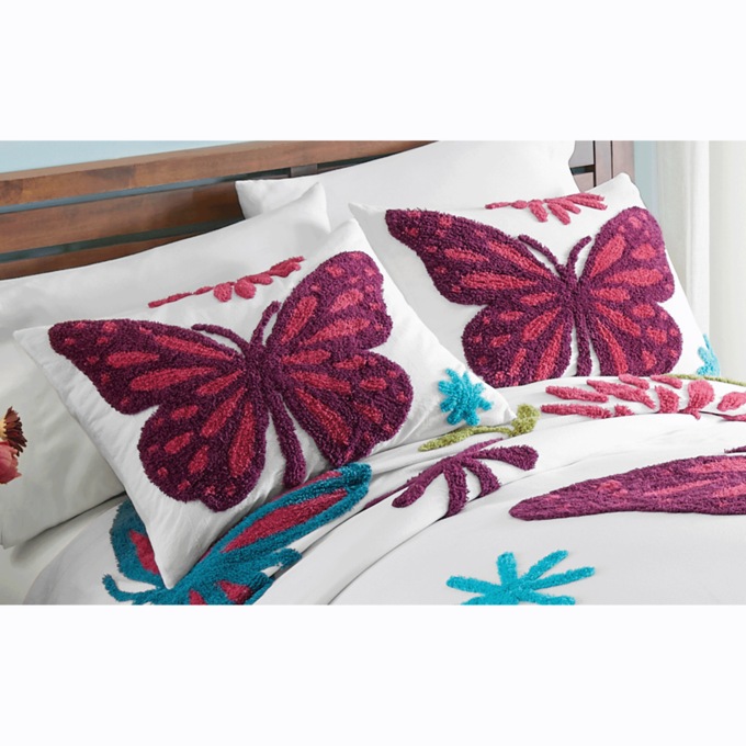 Butterfly Chenille Sham, , large