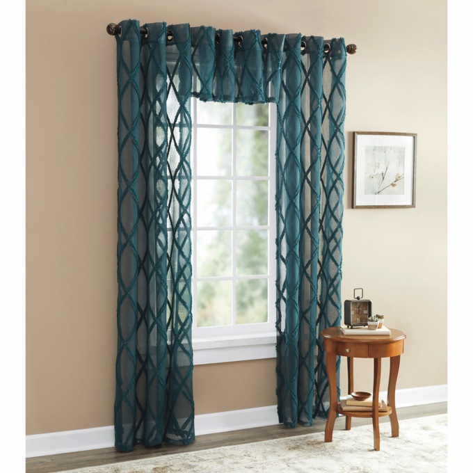 Sutton Semi-Sheer Grommet Valance, , large
