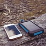 10,000mAh Solar Power Bank, Blue Black, large