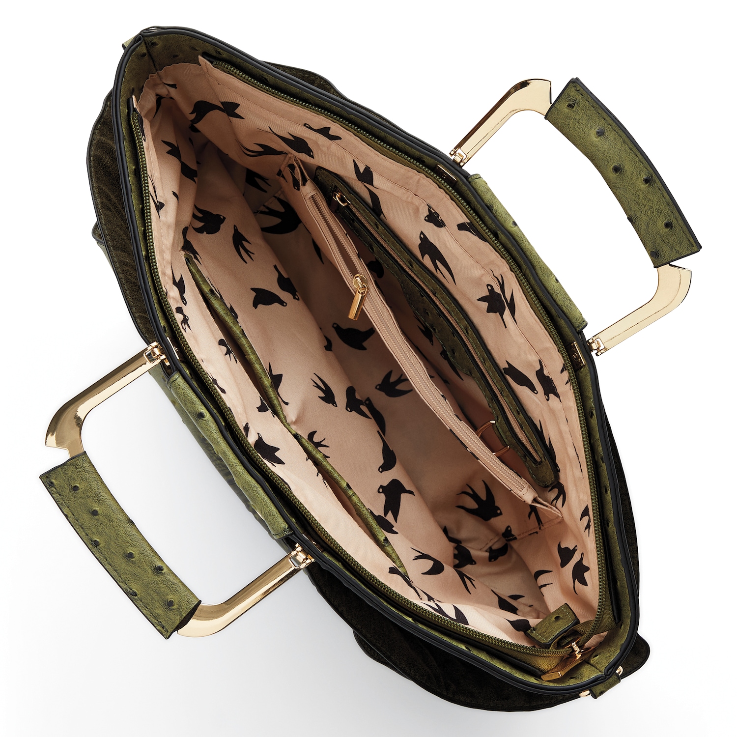 Croco Fan Handbag with Removable Strap | Midnight Velvet