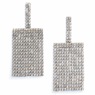 Crystal Square Drop Earrings, , large