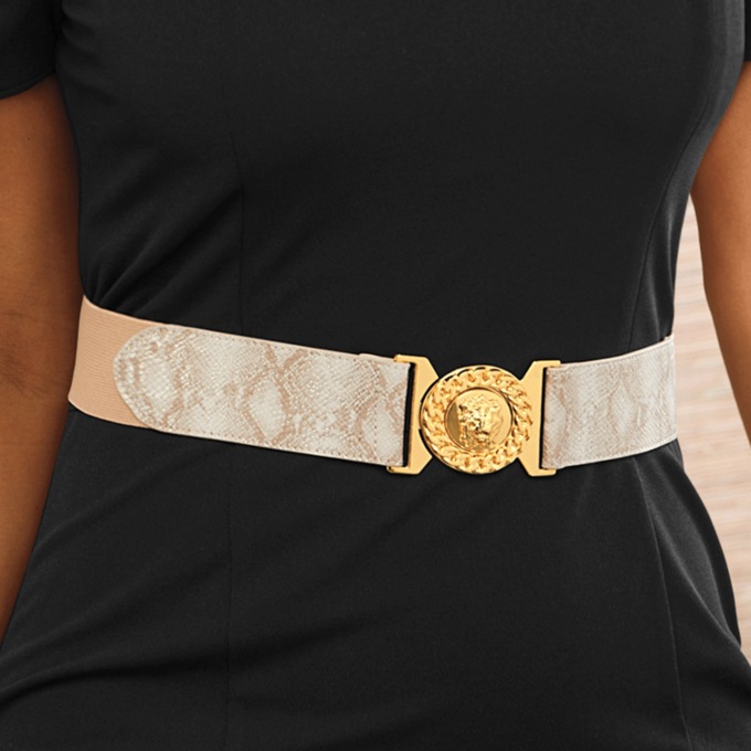 Snake Print Belt, , large