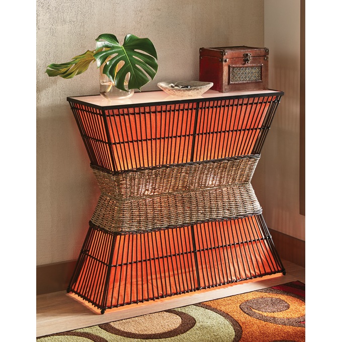 Palisade Lighted Console Table Midnight Velvet