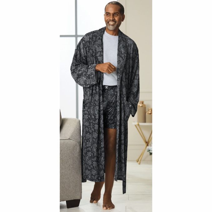 Stacy Adams Knit Boxer, Black Paisley, large