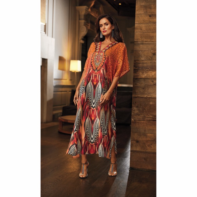 Zedra Long Caftan, , large