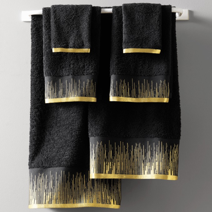 Gilda 6-Piece Towel Set, Gold, large