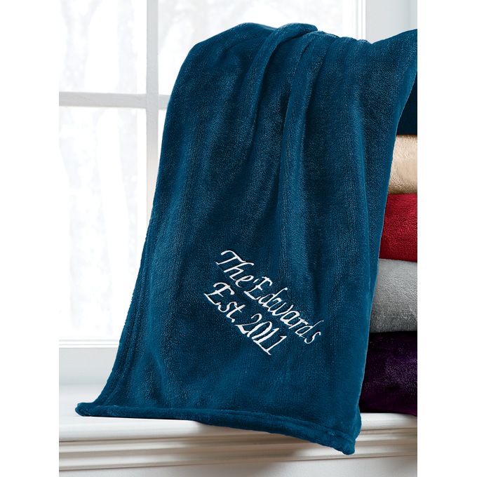 Personalized Plush Throw, , large