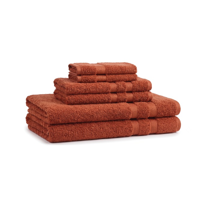 Autumn Bliss Luxury 6-Piece Towel Set, Clay, large