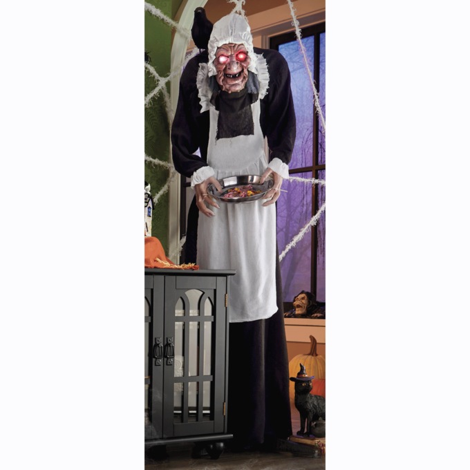 Agnes the Maid Sound-Activated Animated Halloween Prop, , large