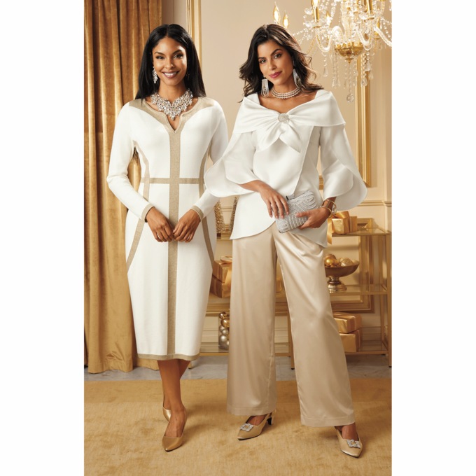 Satin Wide-Leg Pant, Metallic Gold, large