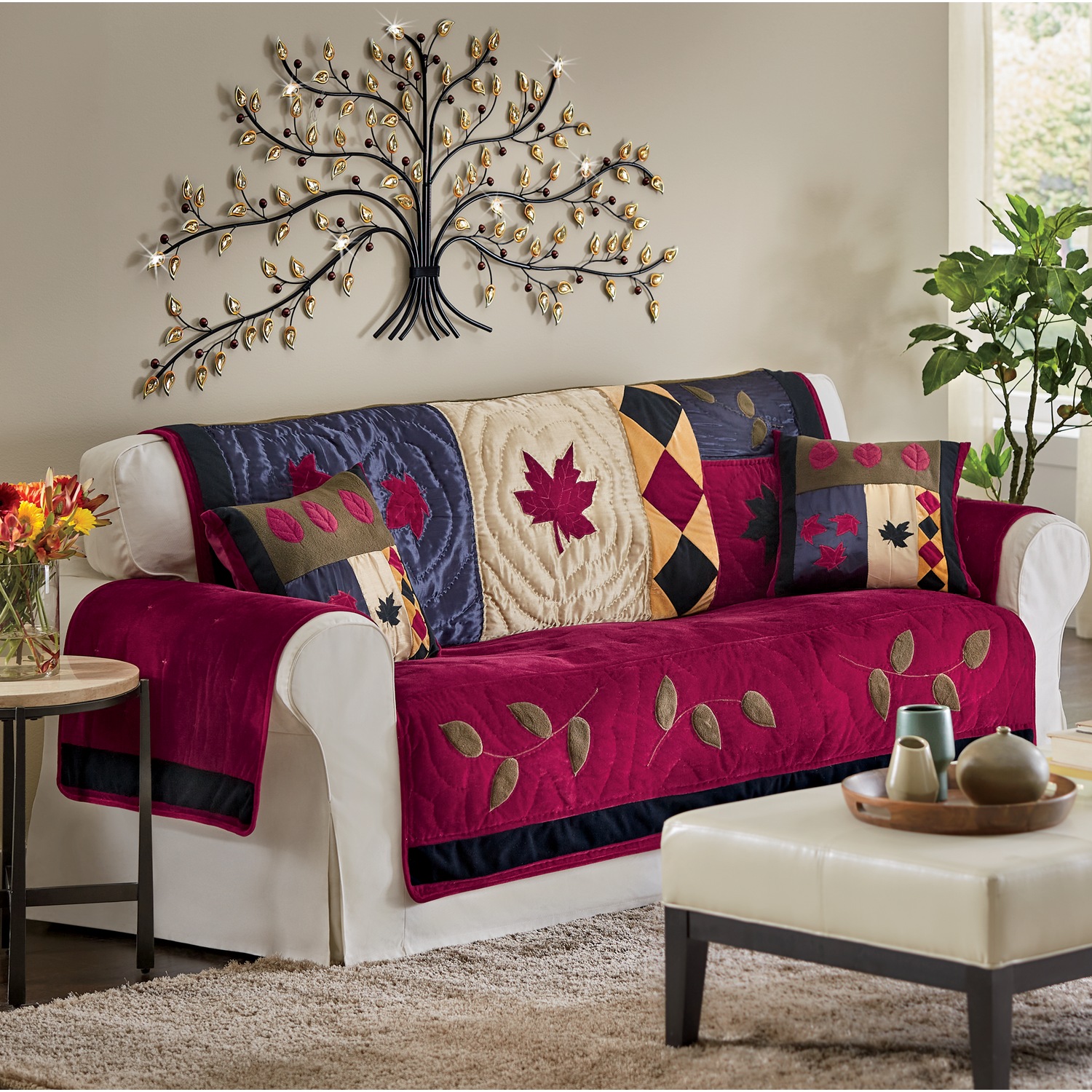 Velvet Dreams Furniture Protector and Pillow Midnight Velvet