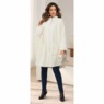 Sherpa-Trimmed Fleece Cape with Gloves, , large