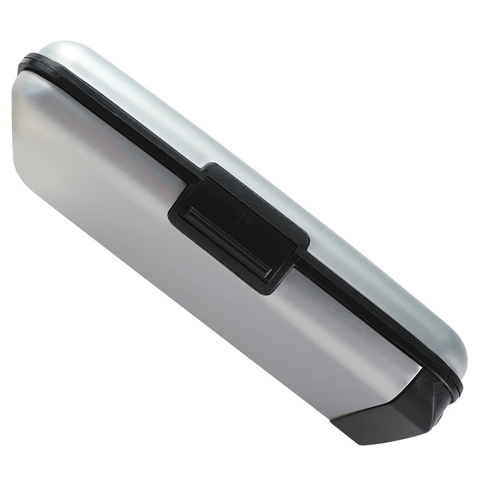 Aluminum Charging Wallet, Silver, large