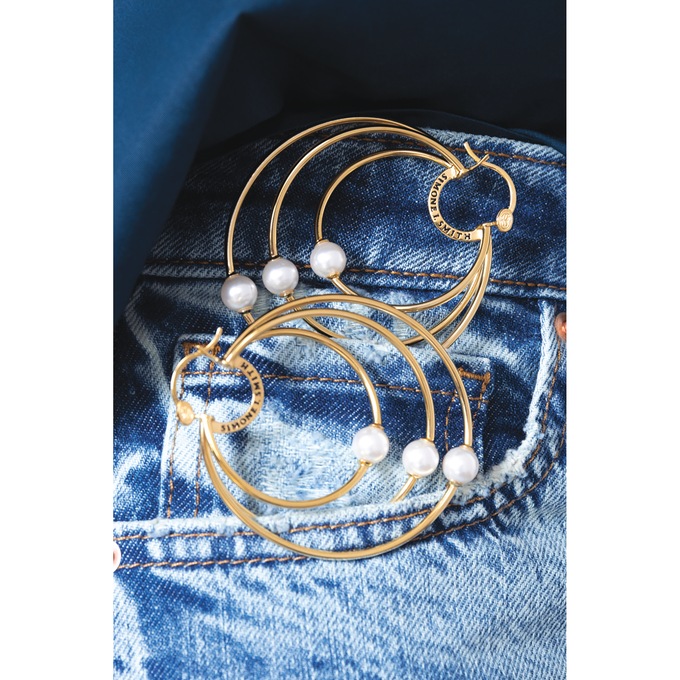 SIS Lady of Serenity Faux-Pearl Hoops - Oprah's Favorite Things, , large