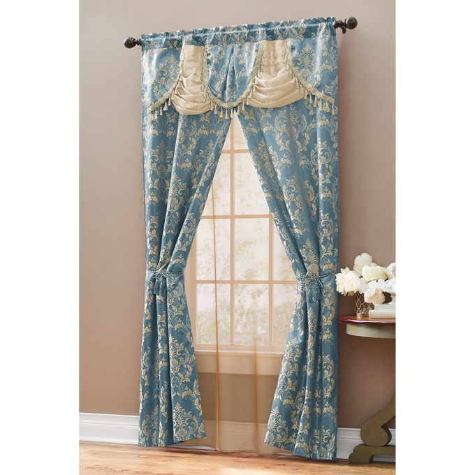 Alice Window Set, Slate Blue Gold, large