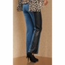 Tessa Faux Leather Trim Jean, , large