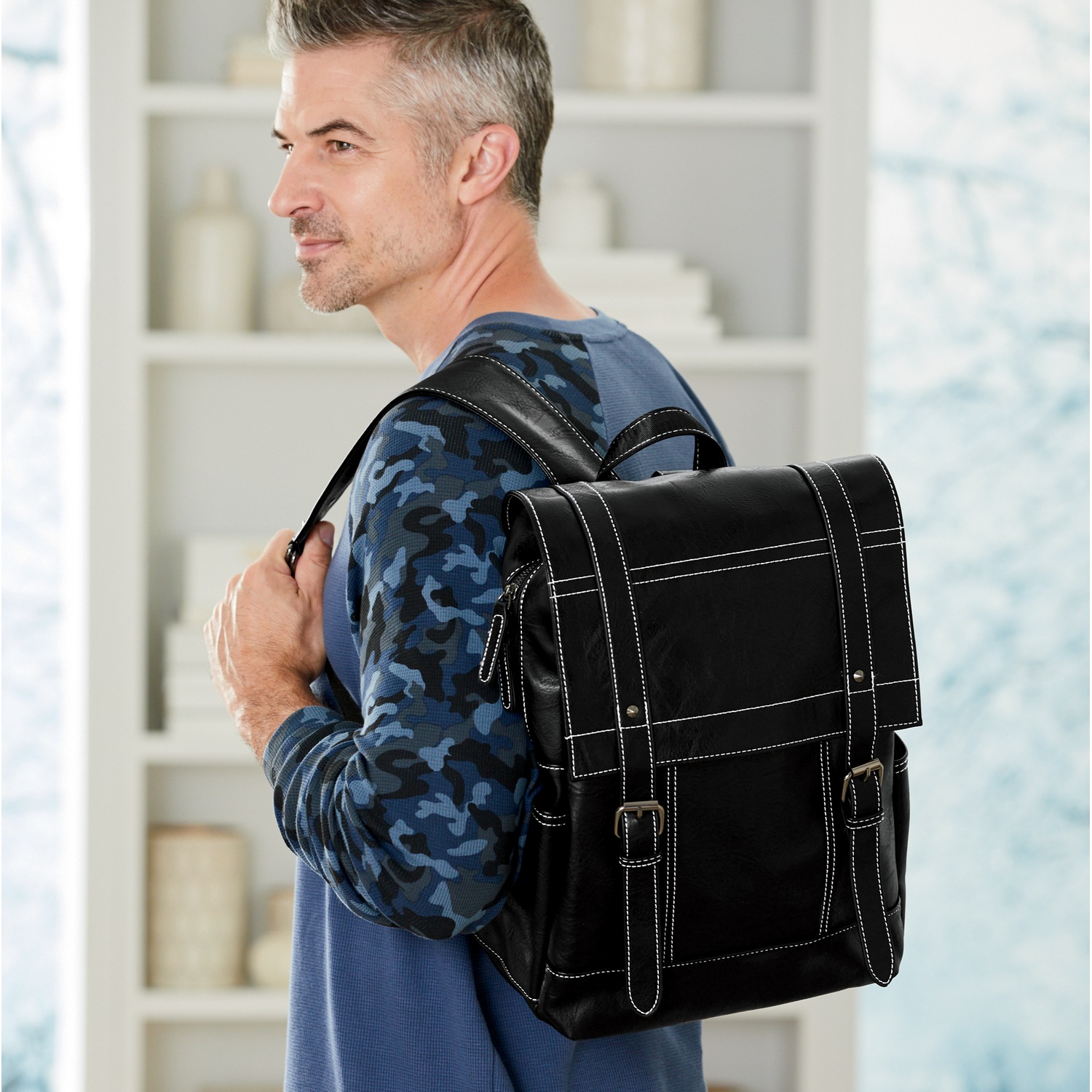 Samsonite mens leather best sale 1910 heritage backpack