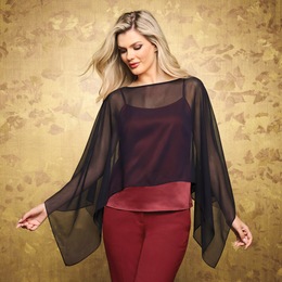Shamika Sheer Cape, , large
