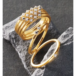 Diamond Stack 6-Piece Ring Set, , large