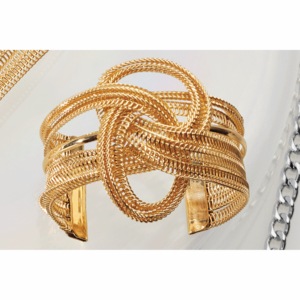Metal Knot Cuff, , large