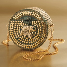 Studded Elephant Bag, , large