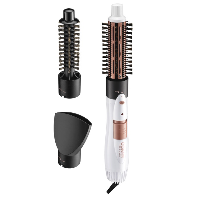 Conair Double Ceramic Ionic 3-in-1 Hot Air Brush with Attachments, Multi, large