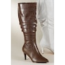 Croco-Print Slouchy Dress Boot with 3" Heel, , large