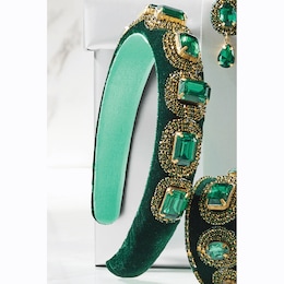 Green Crystal Headband, , large