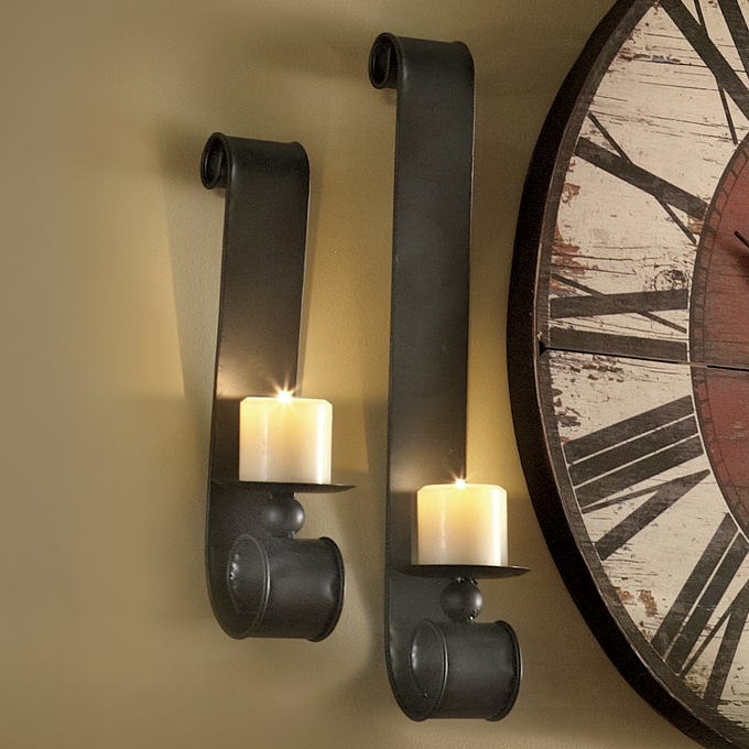 Large candle sconces