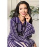 Yarn-Dyed A-Line Midi Sweater Dress with Button Placket, , large