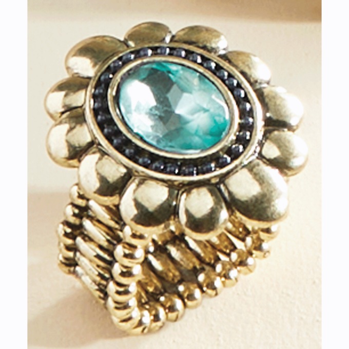 Crystal/Enamel Stretch Ring, , large