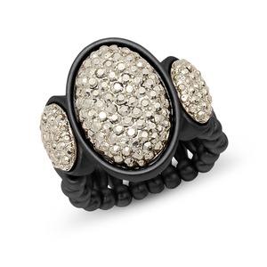 Oval Glitter Stretch Ring, , large