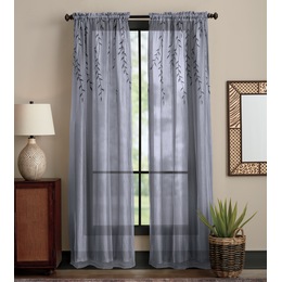 Embroidered Organza Overlay Single Panel, , large
