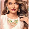 Crystal and Faux-Pearl Enamel Floral Jewelry, , large