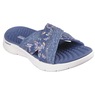 Skechers Womens' GO WALK Flex Butterfly Bliss Slide, Navy, large