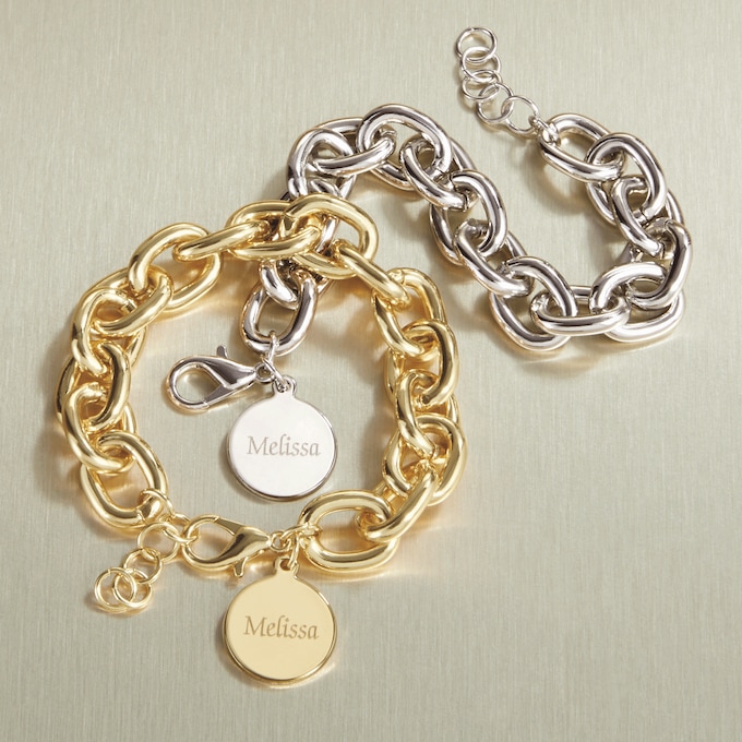 Personalized Chunky Chain-Link Bracelet, , large