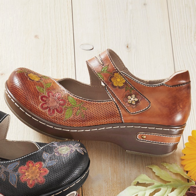 L'Artiste Mamataish Leather Mary Jane with Low Heel by Spring Step, , large