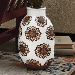 Medallion Embellished Vase, , large