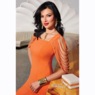 Chelley Strappy-Sleeve Sheath Dress, Citrus Burst, large