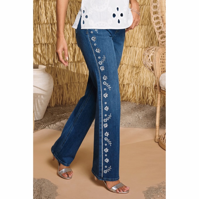 Reese Rhinestone Jean, , large