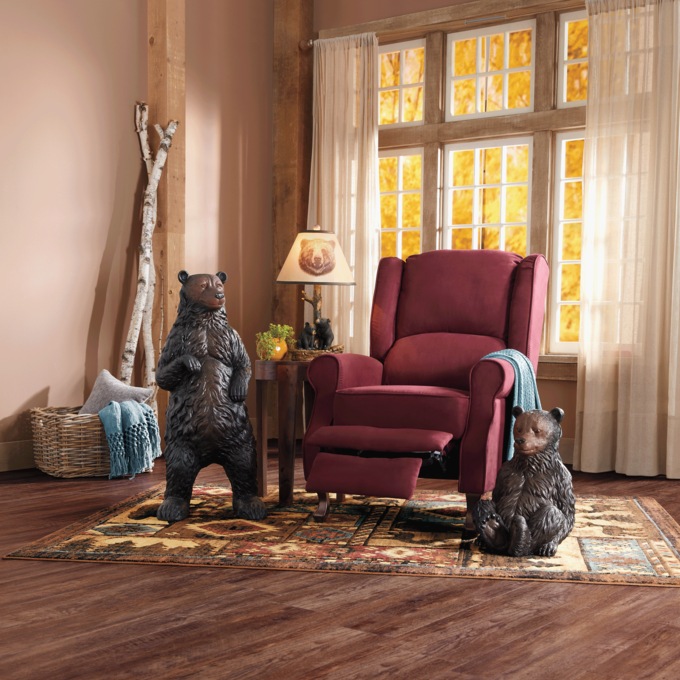 Microfiber Wingback Recliner Midnight Velvet